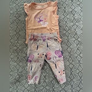 Carter’s onesie and pant set. Size 6 months